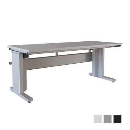 Bostontec Heavy Duty Electric Height Workbench, 30"d X 72"w, 1,200 lb cap, Laminate Top, Leveler Feet, GRY PBH3072-FA30I-3M3072 - P